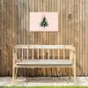 Christmas Season - Kerst - Kerstboom - Roze Tuinposter op houten frame 2 cm dik klein -sfeer4