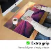 Lavendelveld - Zonsondergang - Paars Muismat XXL klein -sfeer3