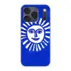 Zon - Gezicht - Penseelstructuur - Blauw Telefoonhoesje iPhone 17 Pro klein -3d