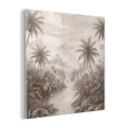 Jungle - Watervallen - Tropisch - Illustratie plexiglas 5mm klein -z3d