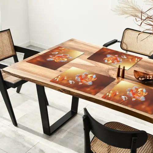 Glazen - Bloem - Zonlicht Placemat vinyl groot -zzsfeer4_Kitchenyeah-website