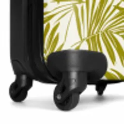 Palmblad - Patroon - Groen NBS - Handbagage koffer - Volwassenen Unisex middel -wiel