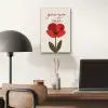 Klaproos - Bloem - Rood - Valentijn aluminium wit klein -sfeer5