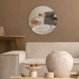 Champagne - Bed - Bubbels Akoestische PET Vilt - Rond klein -sfeer1