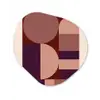 Geometrisch - Cirkels - Rood Wandcirkel Organisch Forex 3mm klein -3d