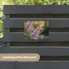 Sierlijke - Vlinder - Paarse - Bloemen tuinposter los doek klein -sfeer3