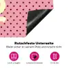 Bonjour - Stippen - Roze- Geel Inductie beschermer vinyl 3mm klein -zzzzzzz-lf-onderkant