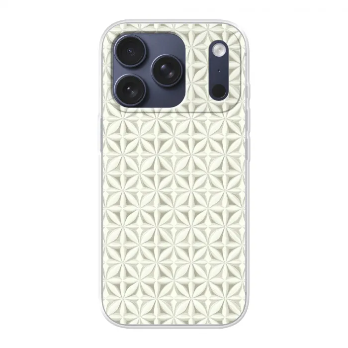 Abstract - Structuur - Grijs - Wit Telefoonhoesje iPhone 17 Pro klein 878 -3d