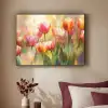 Tulpen - Sprookjesachtig - Kleurrijk Textielframe - compleet frame klein -sfeer1