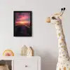Windmolen - Zonsondergang - Landschap fotolijst zwart zonder passe partout klein -usfeer4_kinderkamer
