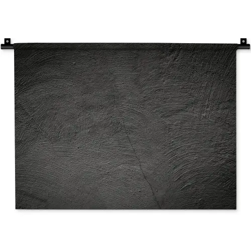 Beton print - Industrieel - Zwart Wandkleed katoen klein -zz3d