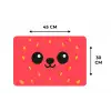 Kat - Aardbei - Cartoon Placemat vinyl groot -specs