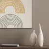 Bogen - Lijnen - Oranje - Minimalistisch PET vilt klein -sfeer6_closeup