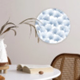 Waaier - Modern - Blauw Wandcirkel kunststof plaat 5mm dik klein 188 -sfeer4