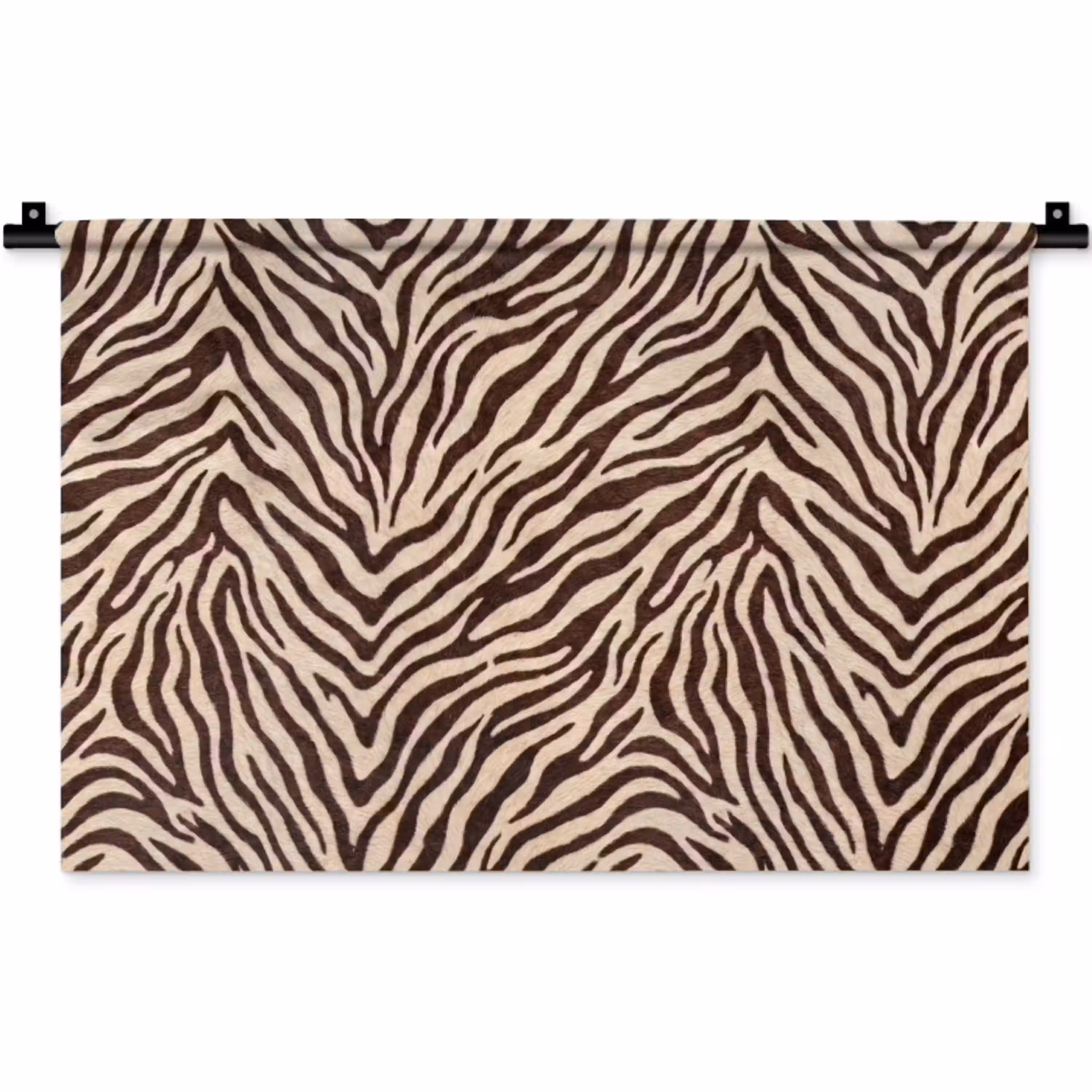 Zebra - Strepen - Bruin Wandkleed katoen klein -zz3d