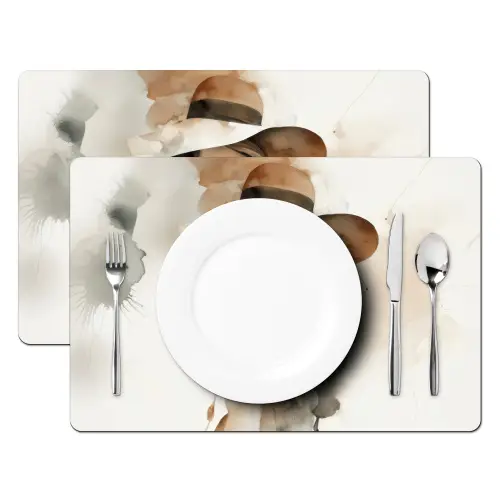 Mysterieus - Vrouw - Sepia Placemat vinyl groot -zzsfeer2_Kitchenyeah-website