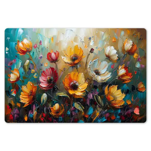 Bloemen - Verf - Kunst - Modern Placemat vinyl groot -zzsfeer1_Kitchenyeah-website