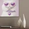 Kat - Love - Paars - Valentijn PET vilt klein -sfeer6_closeup
