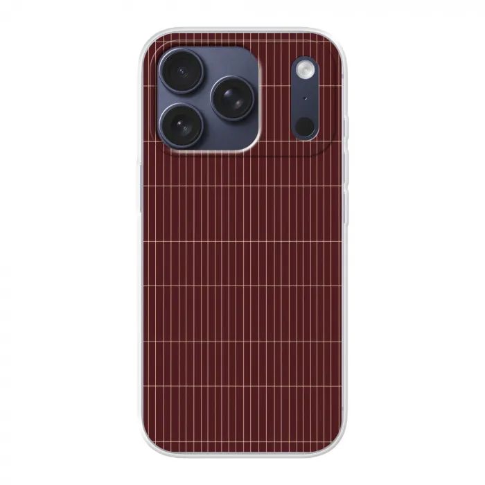 Lijnen - Patroon - Bordeaux Telefoonhoesje iPhone 17 Pro klein 878 -3d