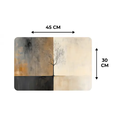Boom - Vlakken - Takken - Kleurverloop Placemat vinyl groot -specs