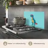Dinosaurus - Blauw - Zonnebril keuken achterwand spatscherm klein -usp_NL