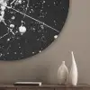 Verfspatten - Wit - Abstract - Explosie Akoestische PET Vilt - Rond klein -sfeer5_closeup