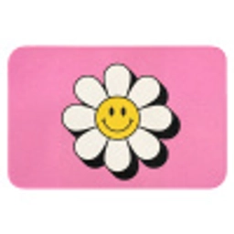 Smiley - Bloem - Roze WCmat klein -3d