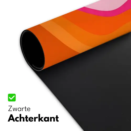 Retro - Waves - Kleurrijk Muismat XXL klein -sfeer2