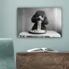 Poedel - Hond - Zwart - Wit - Schattig - Pasta canvas 2cm klein -sfeer4