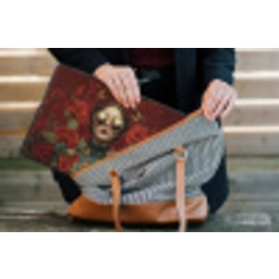 Bloemen - Dieprood - Zonnebril - Vrouw laptophoes neopreen klein -tas