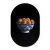 Delfts blauw - Bitterballen - Holland - Schaal Wandcirkel Ovaal Glas middel -3d