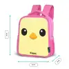 Kawai - Kuiken - Geel Kinderrugzak - Roze middel -productfoto_formaten