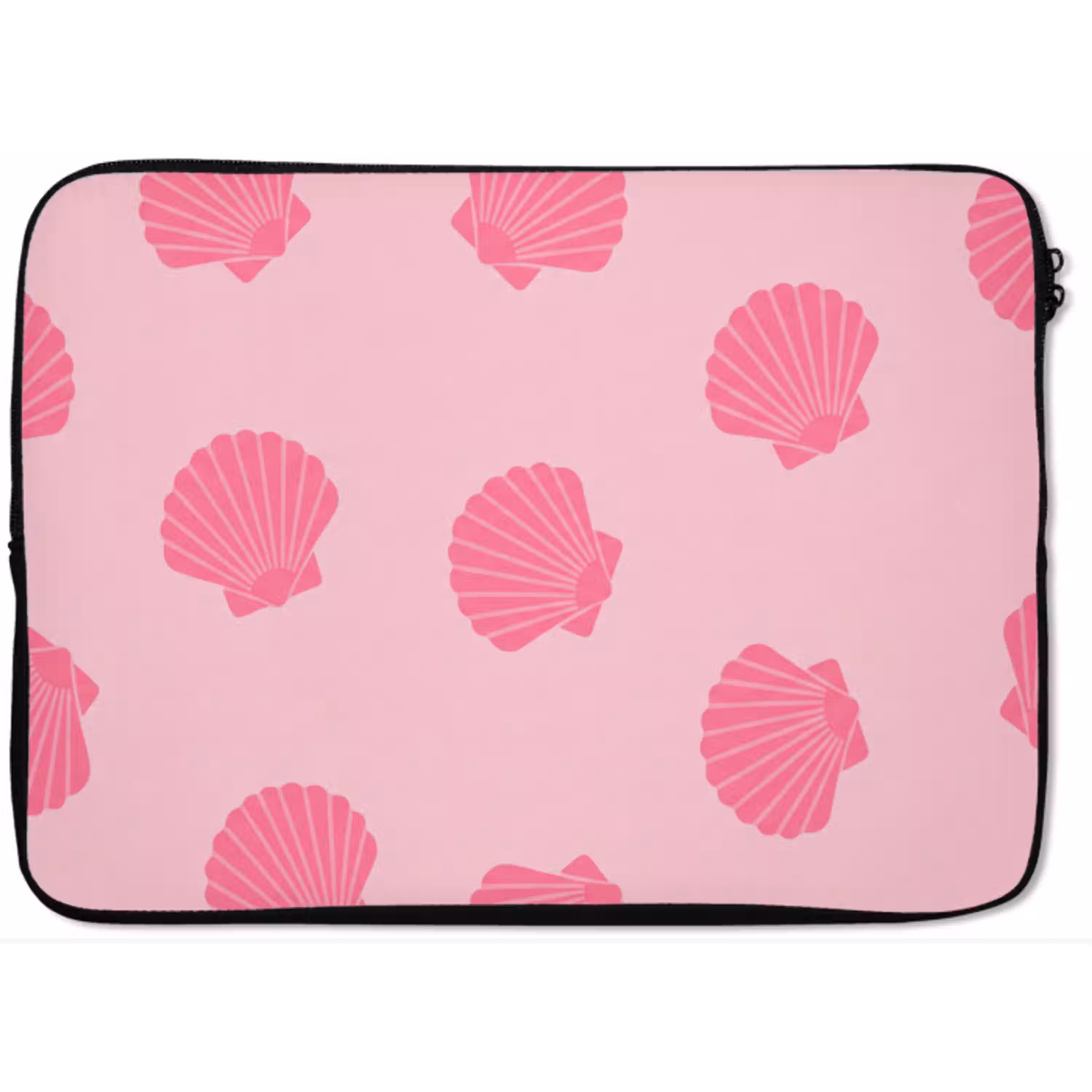 Schelp - Patroon - Zee - Modern - Roze laptophoes neopreen klein -zkaufland3dotto