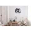 Chihuahua - Hond - Zonnebril - Humoristisch - Zwart - Wit - Spaghetti Wandcirkel aluminium klein -woonkamer