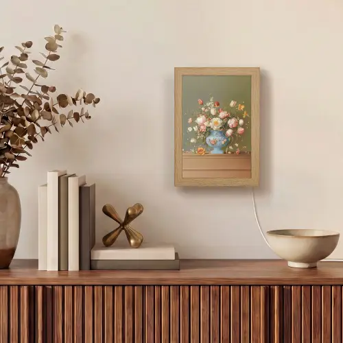 Neutral - Bloemen - Boeket - Vaas Light Box met kabel (Tafellamp) klein -sfeer2