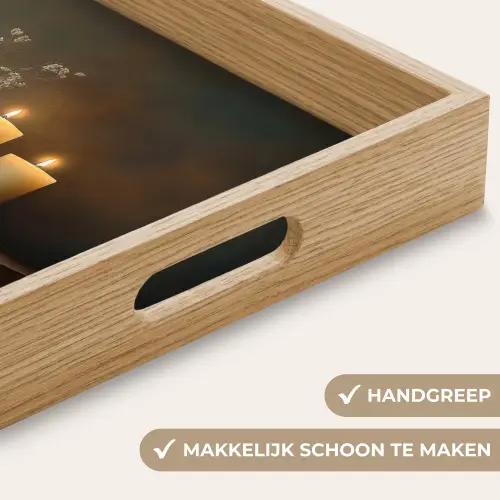 Kaarsen - Stilleven - Rustiek - Boeken Dienblad Rechthoek middel -USP_HandgreepNL