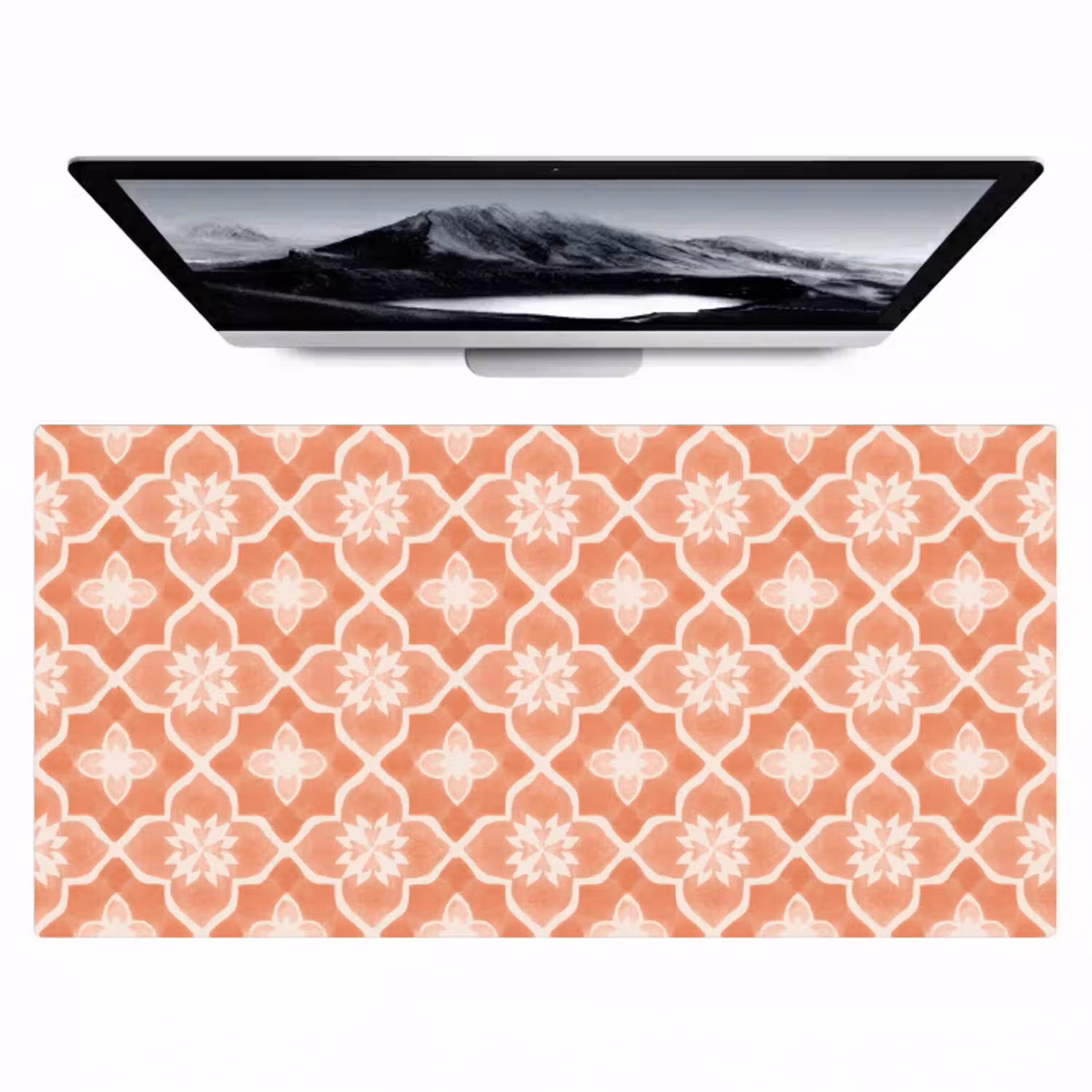 Tegelpatroon - Arabesk - Vintage - Terracotta Muismat XXL klein 681 -zzz3d