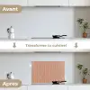 Zalmroze - Patroon - Geometrisch keuken achterwand spatscherm klein 900 -voor_na_FR