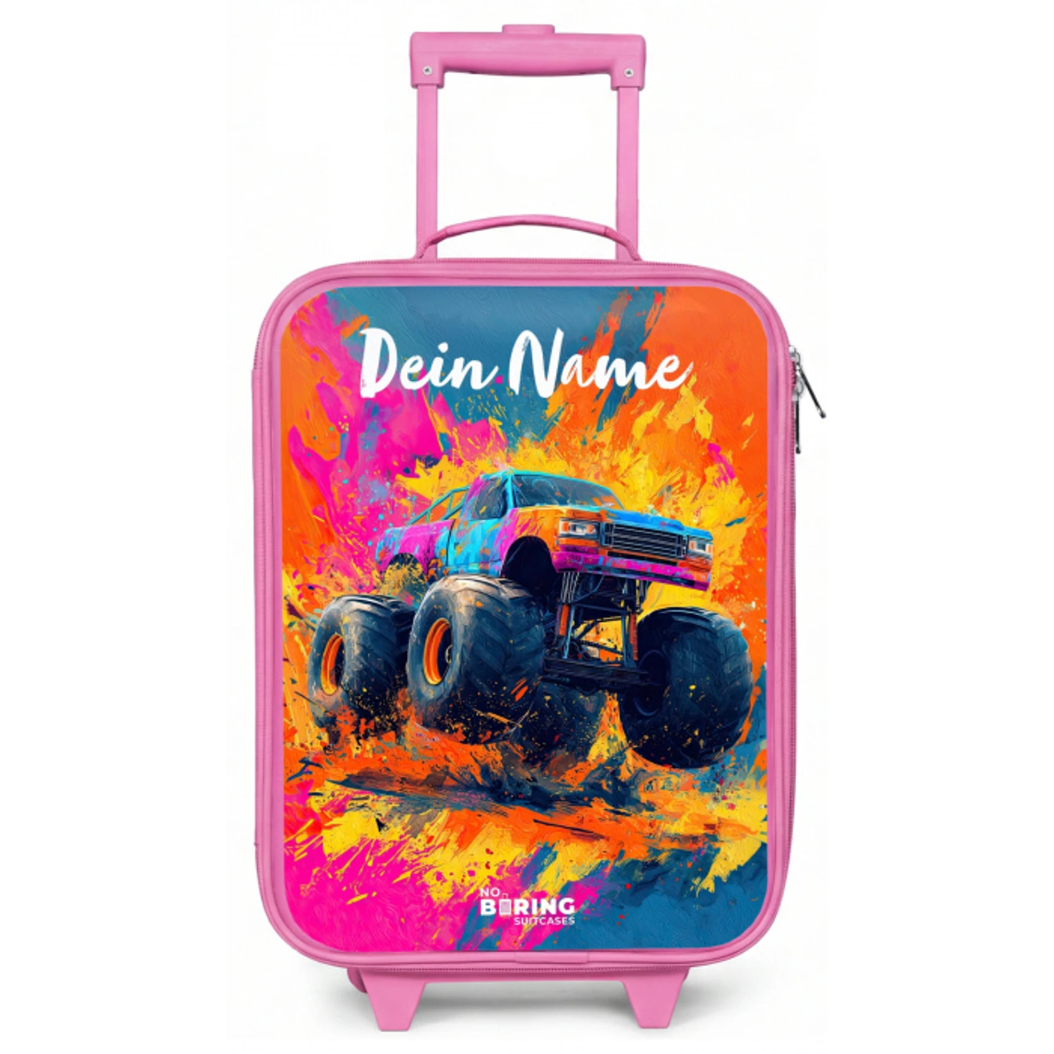 Monstertruck - Abstract - Verfspatten - Kleurrijk Kinderkoffer - Roze klein -zz3dotto