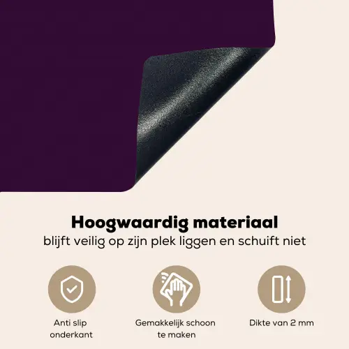 Oh hi - Paars - Cursief Inductie beschemer met haakjes klein -ky-onderkant-nl