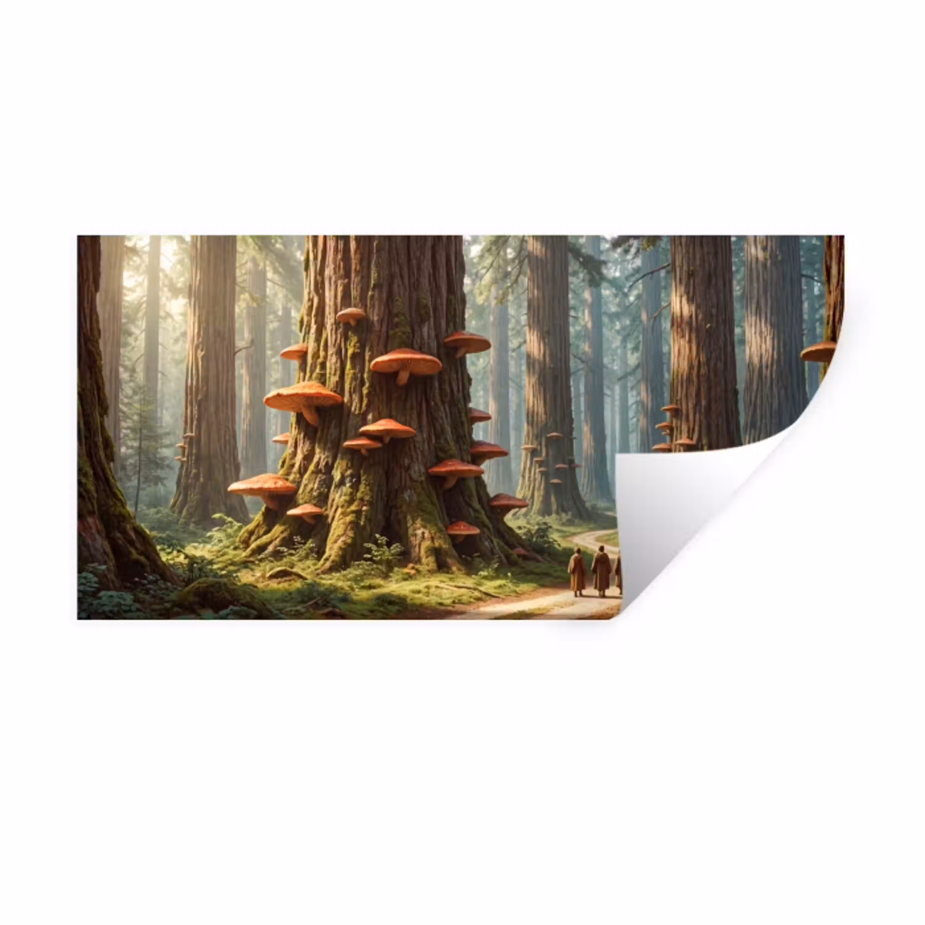 Bos - Bomen - Natuur Muursticker klein -3d