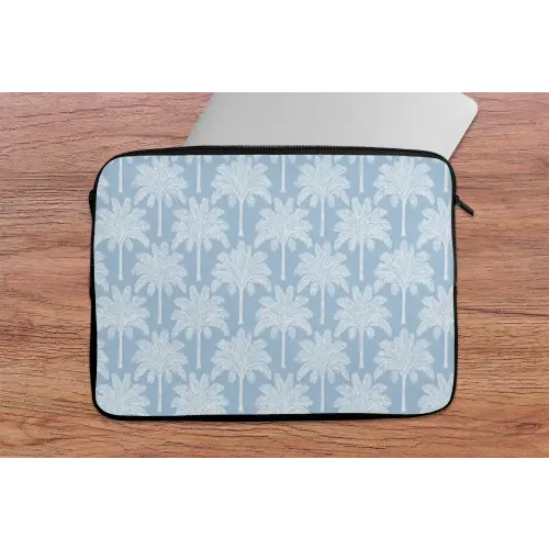 Palmboom - Modern - Blauw laptophoes neopreen klein 279 -tafel