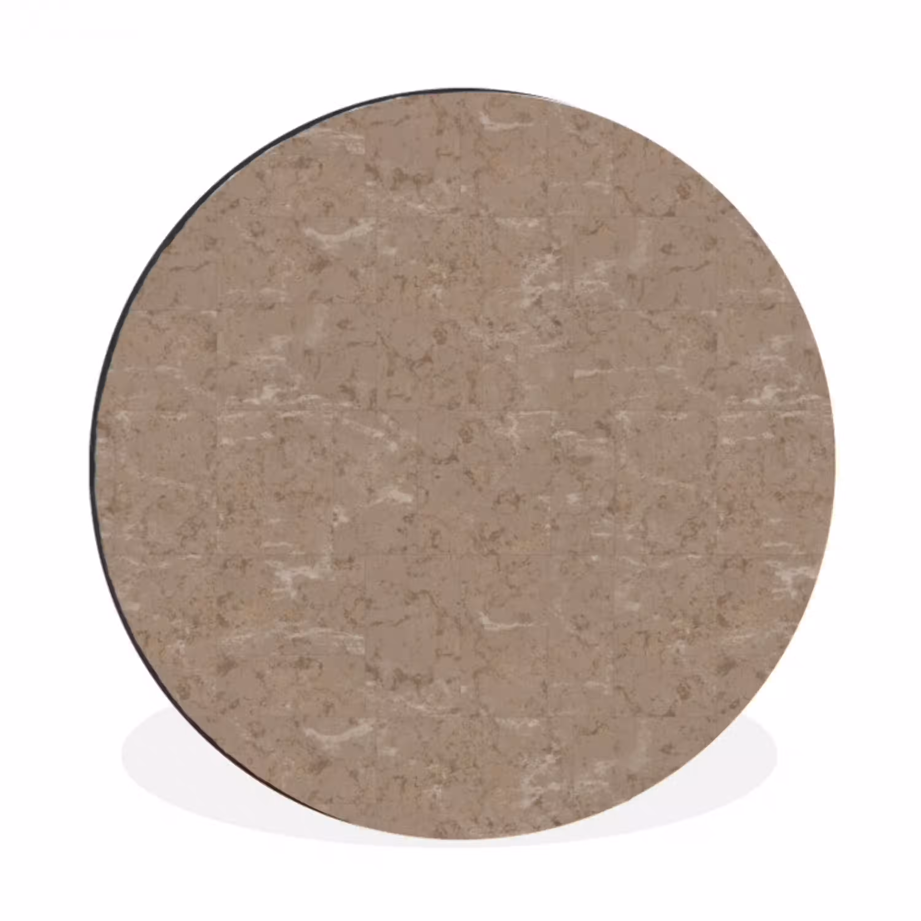 Patroon - Kalksteen - Beige Wandcirkel aluminium klein 190 -3d