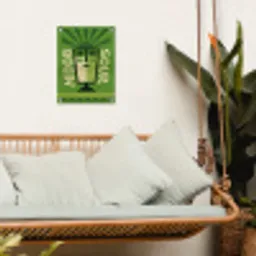 Grafisch - Art - Cocktail - Groen tuinposter los doek klein -sfeer7