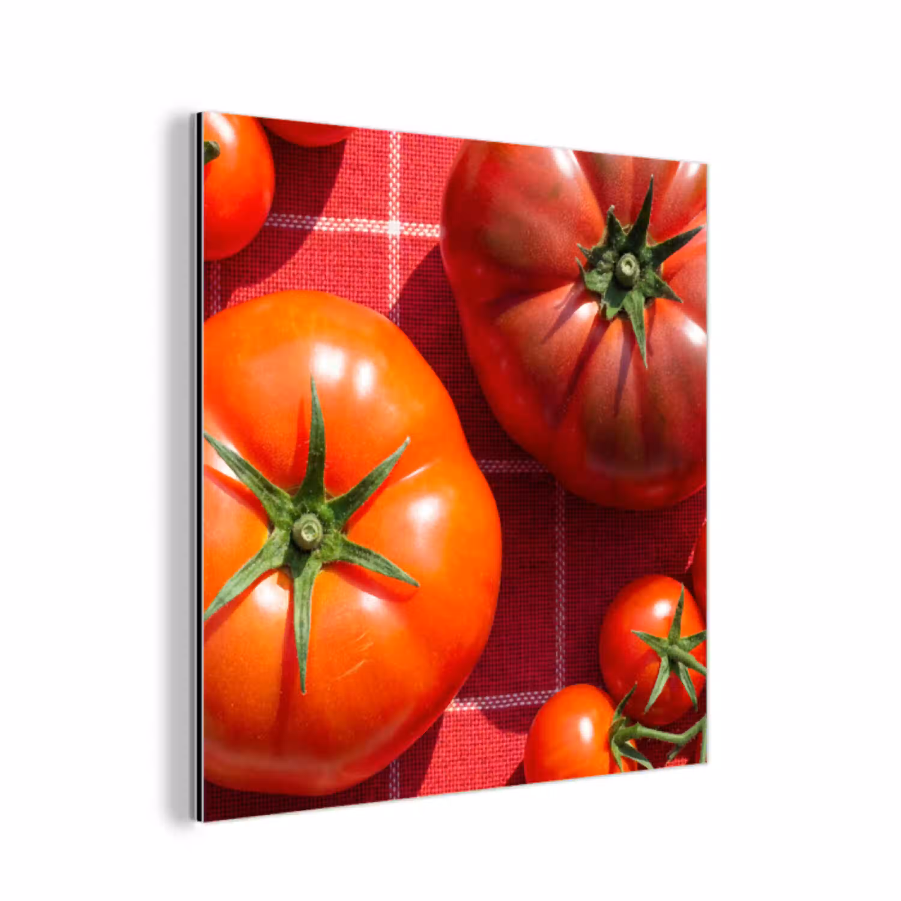 Tomaat - Rood - Eten aluminium wit klein -3d