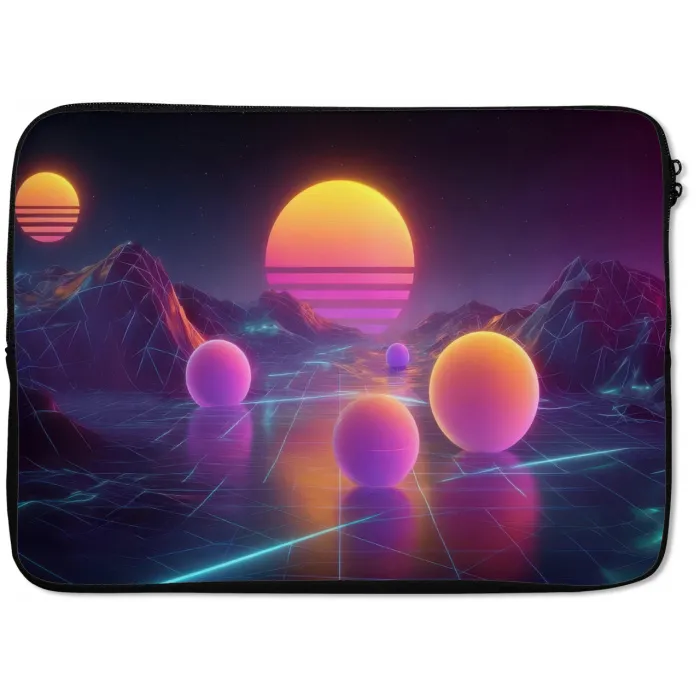 Landschap - Bergen - Bollen - Licht laptophoes neopreen klein -zkaufland3dotto