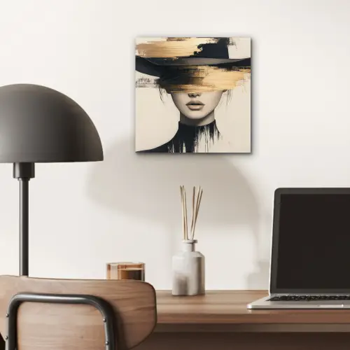 Vrouw - Hoed - Verf aluminium wit klein -sfeer5