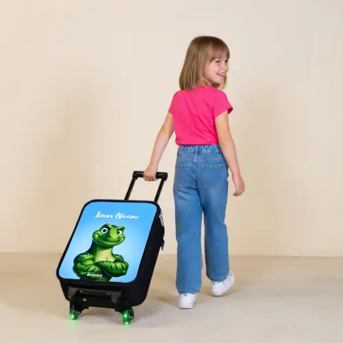 Spierbundelsaurus Kinderkoffer - Zwart klein -sfeer1