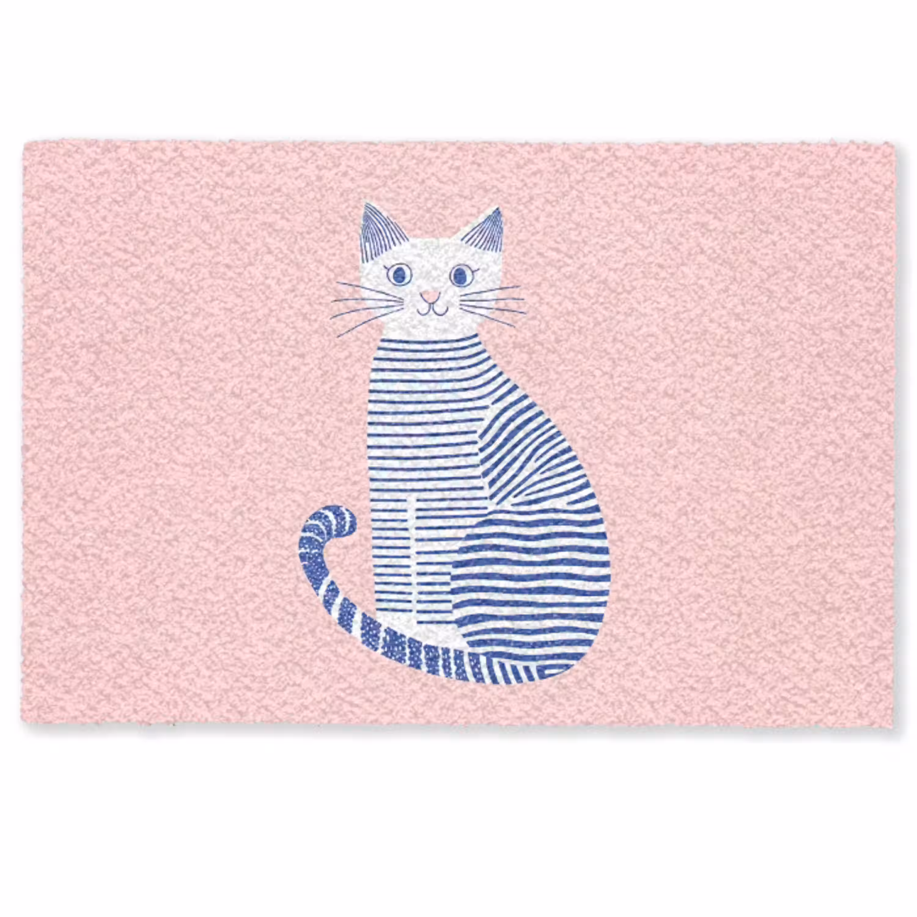 Kat - Illustratie - Minimalistisch - Roze Deurmat klein -zkaufland3d