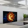Mozaïek - Glas - Maan - Donkerblauw keuken achterwand spatscherm klein -3d_schuin